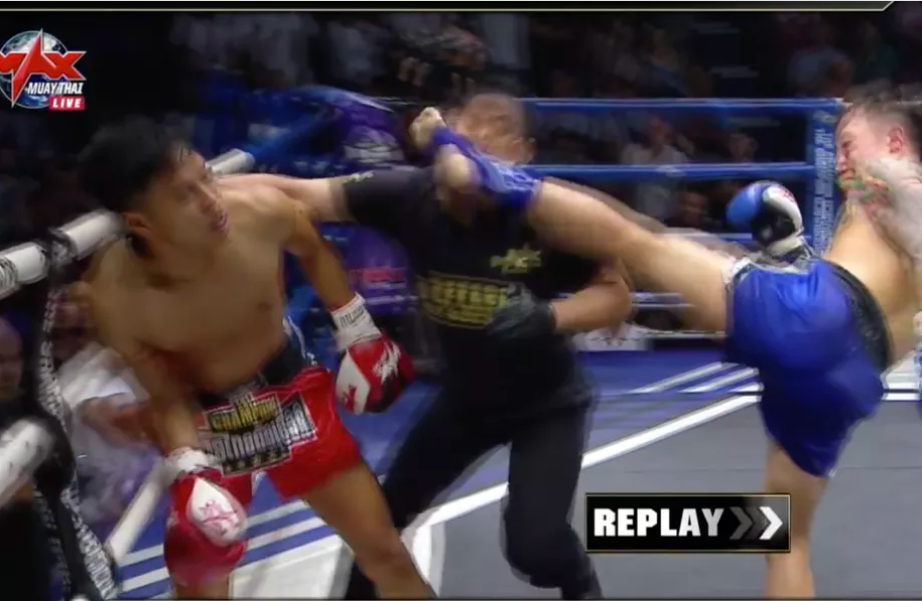 VIDEO. Un luptător de Muay Thai i-a făcut KO pe adversar și pe arbitru!