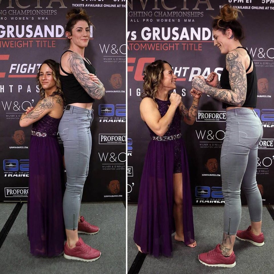 Diferența colosală dintre două luptătoare la categorii diferite: Atomweight vs Featherweight