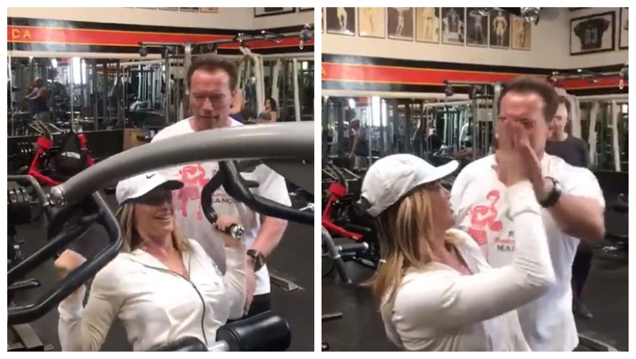 VIDEO. Vezi cum o antrenează Arnold Schwarzenegger pe Nadia Comăneci