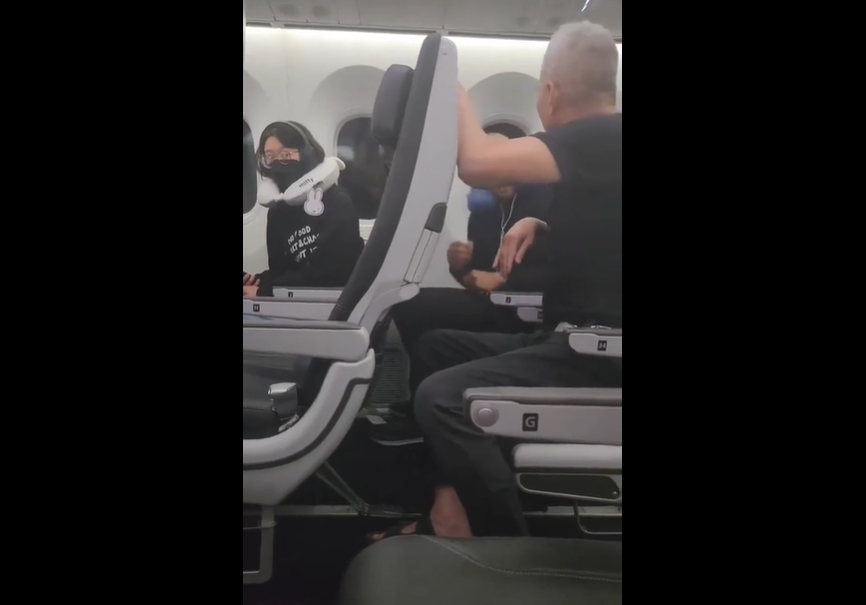 VIDEO. Cum ajung să se certe oamenii în avion pe aerul condiționat